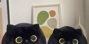 Cute Black Cat Plush Toy PILLOW_CWMM0862